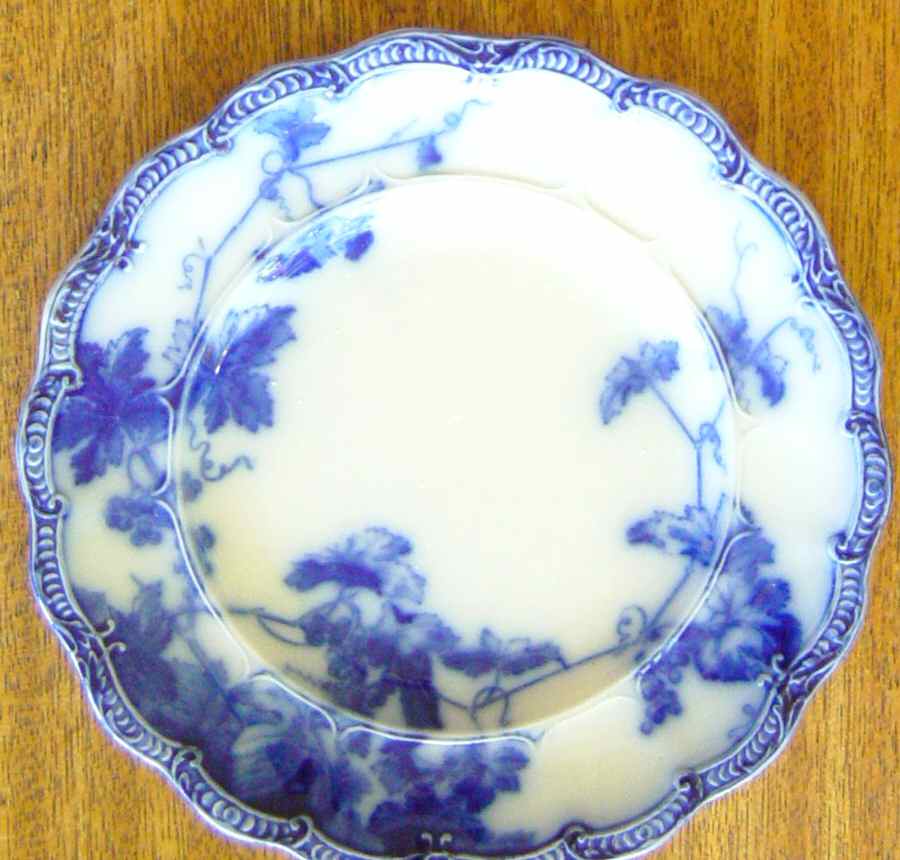 Lonsdale (Flow Blue, No Trim) Dinner Plate by Ridgway (Ridgways)-1