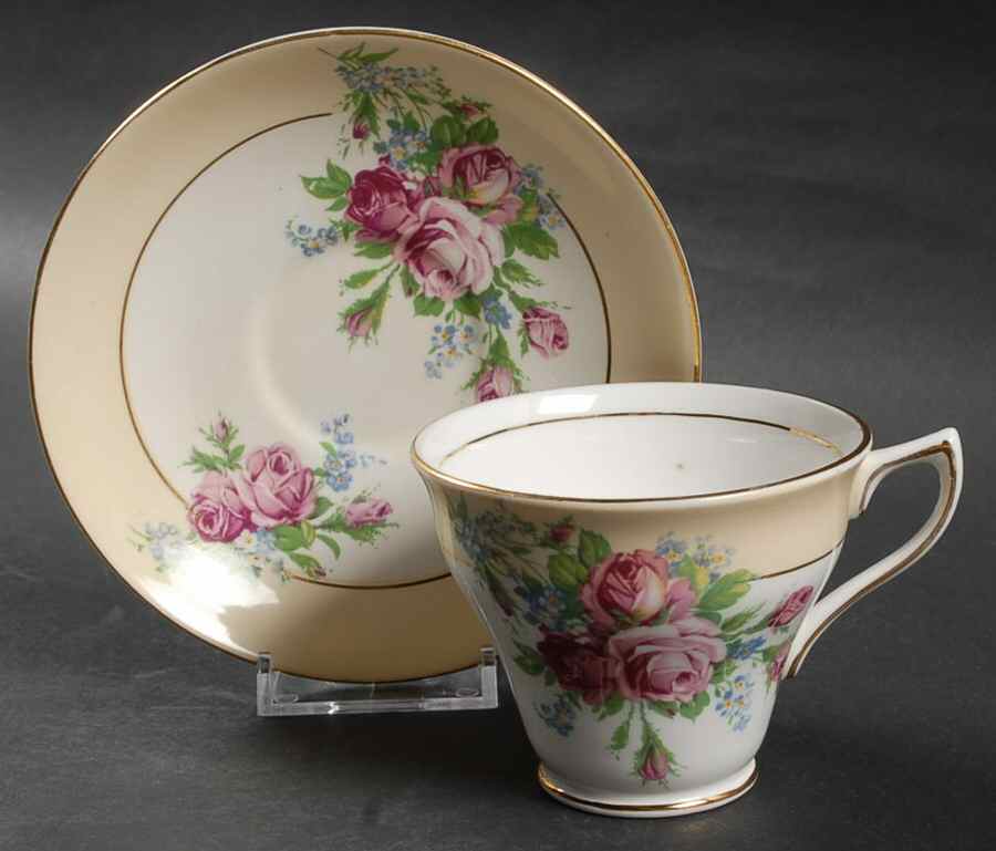 5035 Flat Cup & Saucer Set by Rosina-Queens-1