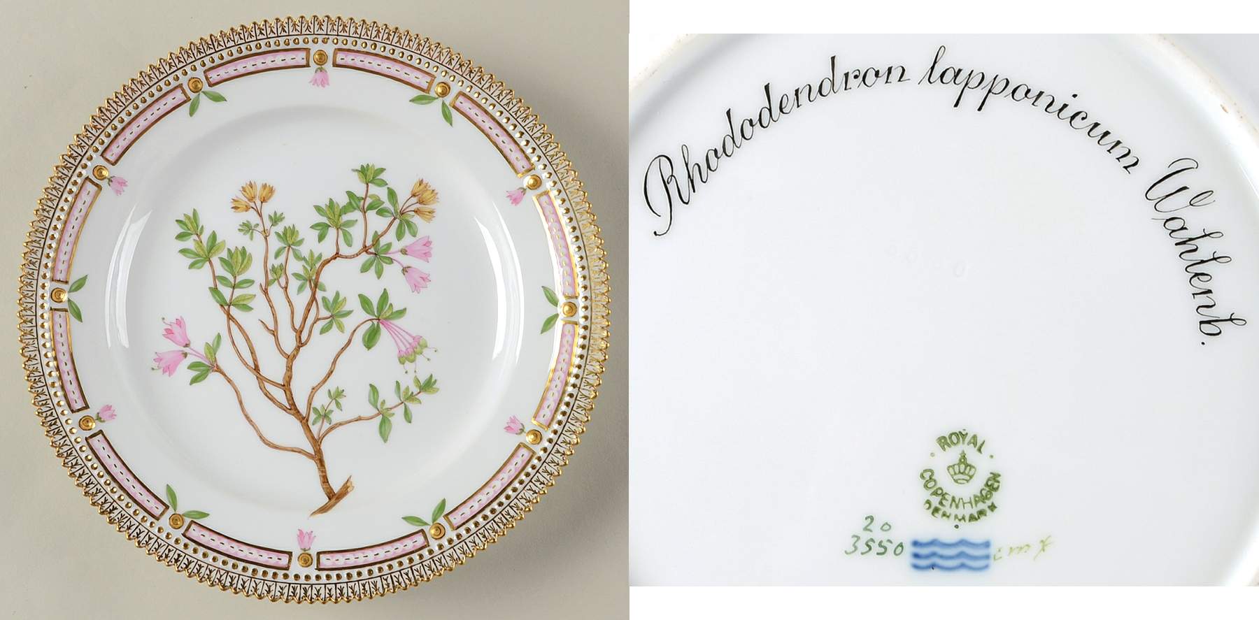 Flora Danica (1790 To 1960) Luncheon Plate by Royal Copenhagen-1