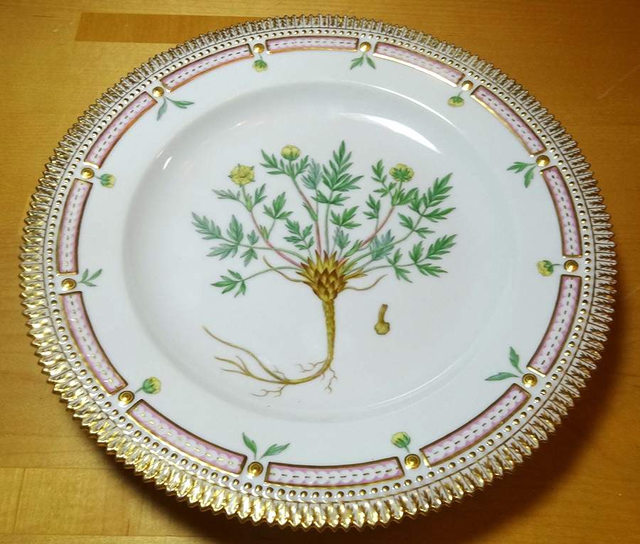 Flora Danica (1790 To 1960) Dinner Plate-Pyrola minor L. by Royal Copenhagen-1