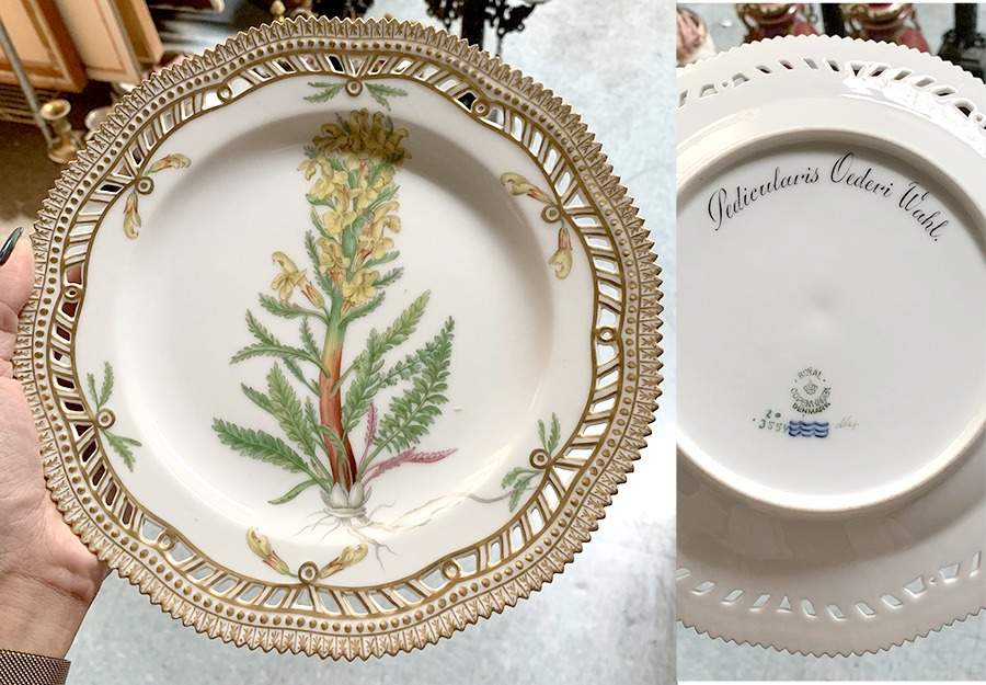 Flora Danica (1790 To 1960) 9" Pierced Luncheon Plate/Fruit Stand-Pedi Oed Wah by Royal Copenhagen-1