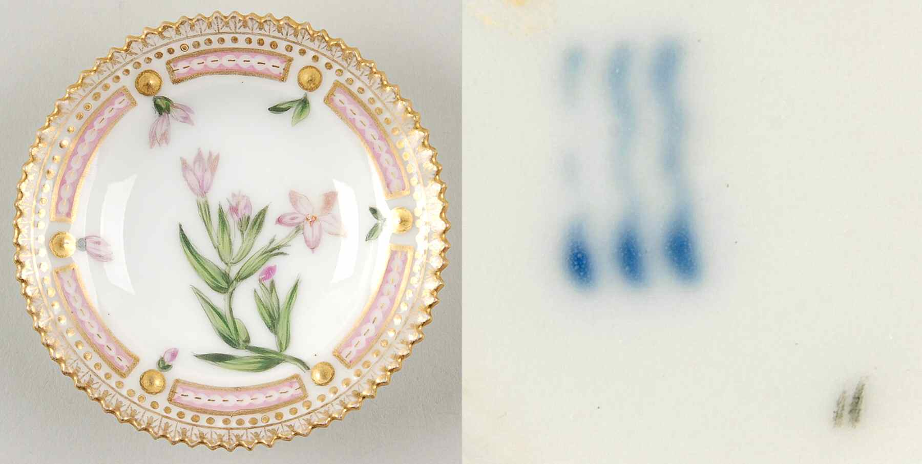 Flora Danica (1790 To 1960) Butter Pat by Royal Copenhagen-1
