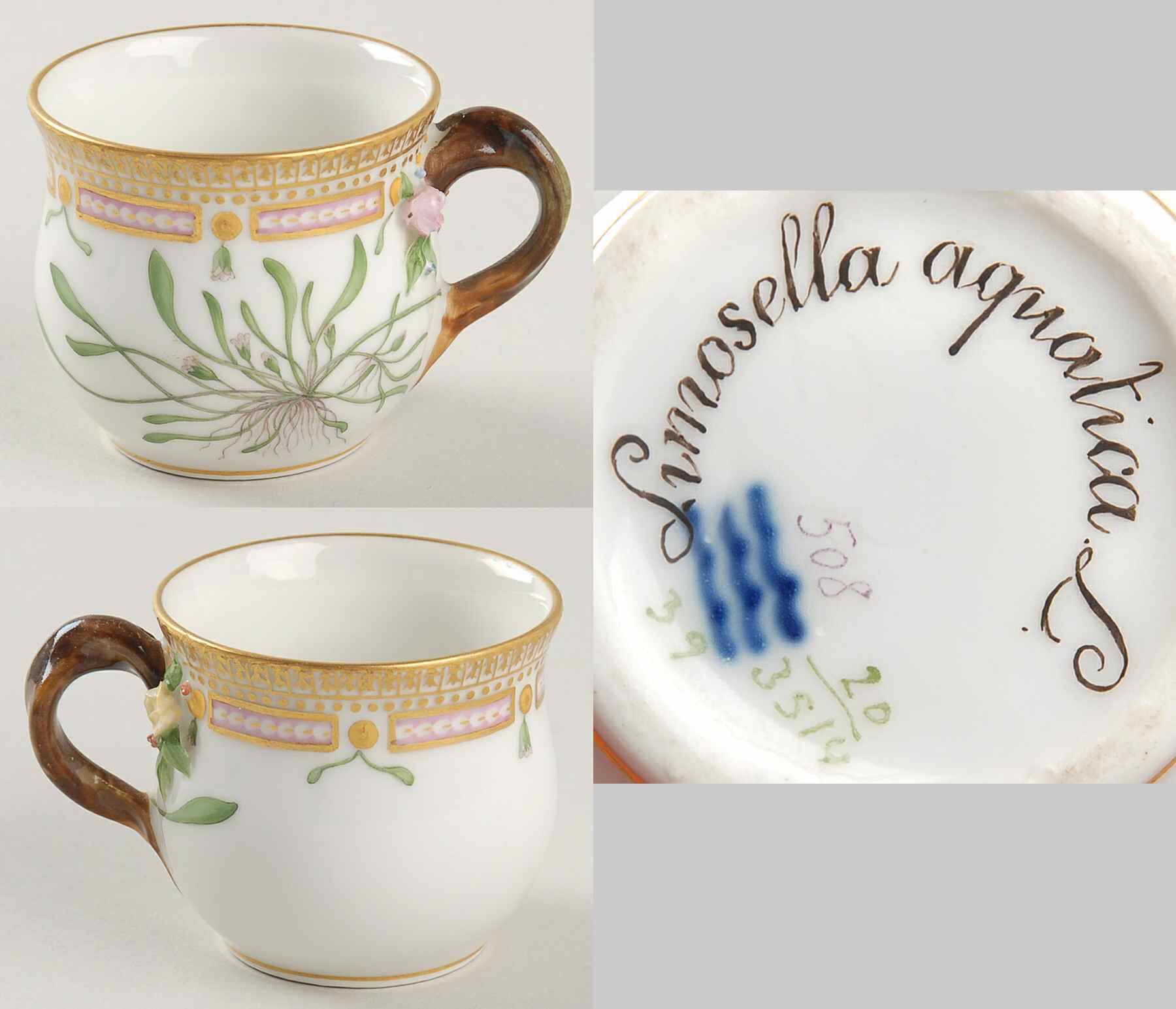 Flora Danica (1790 To 1960) Round Custard Cup-Limosella aquatica L by Royal Copenhagen-1