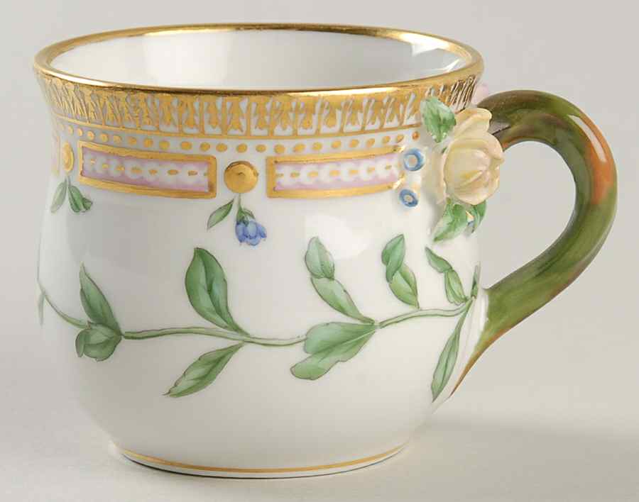Flora Danica (1790 To 1960) Round Custard Cup-Veronica alpina L. by Royal Copenhagen-1