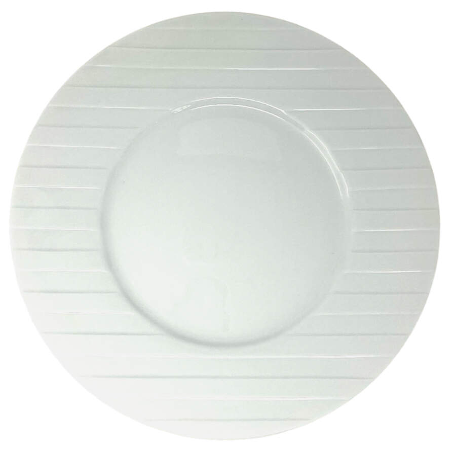 Saturne White Service Plate (Charger) by Royal Limoges-1