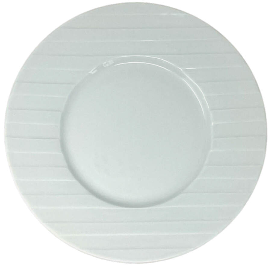 Saturne White Dinner Plate by Royal Limoges-1