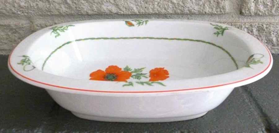 Coquelicot 11" Oval Vegetable Bowl by Royal Chapus-1