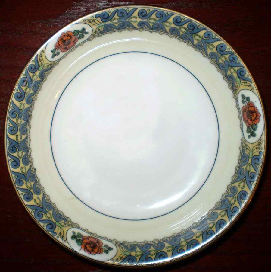ROB154 (Blue Verge) Bread & Butter Plate by Royal Bayreuth-1