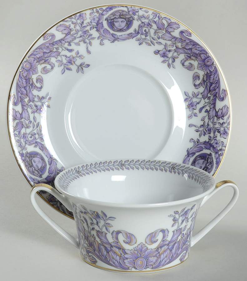 Le Grand Divertissement Flat Cream Soup Bowl & Saucer Set by Rosenthal - Continental-1