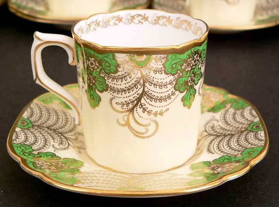 A197 Flat Demitasse Cup & Saucer Set by Royal Crown Derby-1