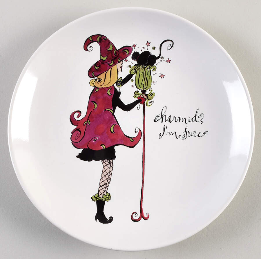 Glamour Witches Salad Plate by Rosanna-1