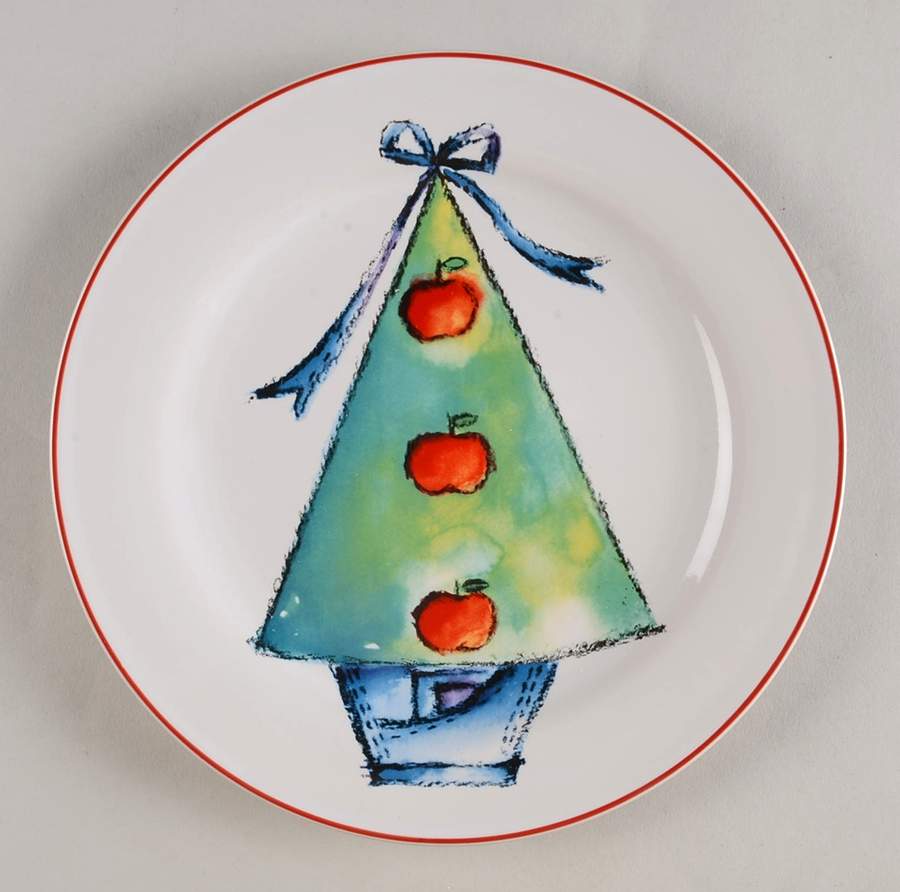 Blue Jeans Christmas Salad Plate by Rosanna-1