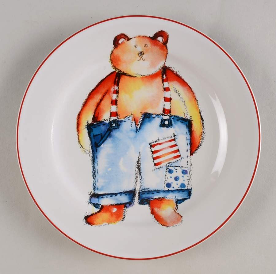 Blue Jeans Christmas Salad Plate by Rosanna-1