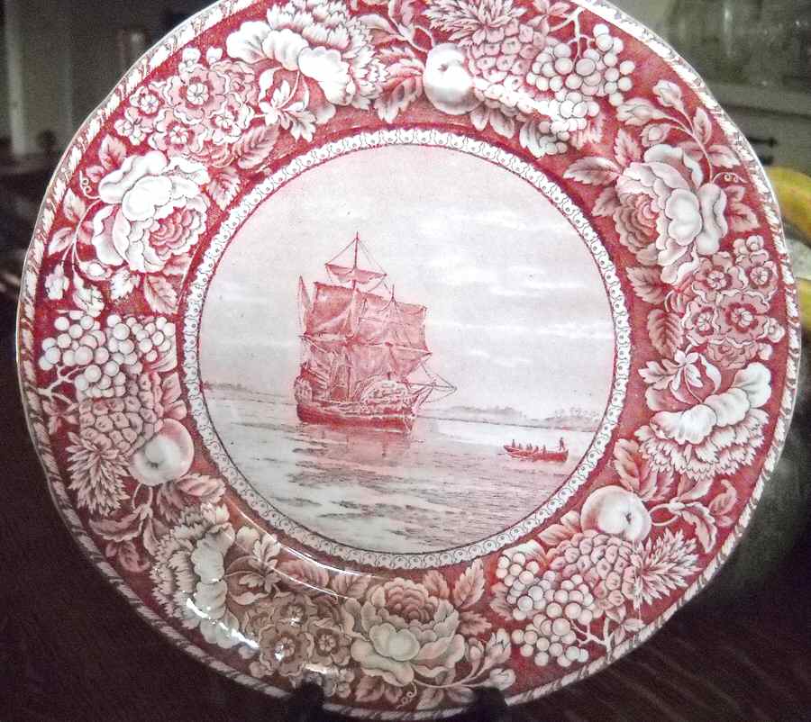 Mayflower Pink Dinner Plate by Rowland & Marsellus-1