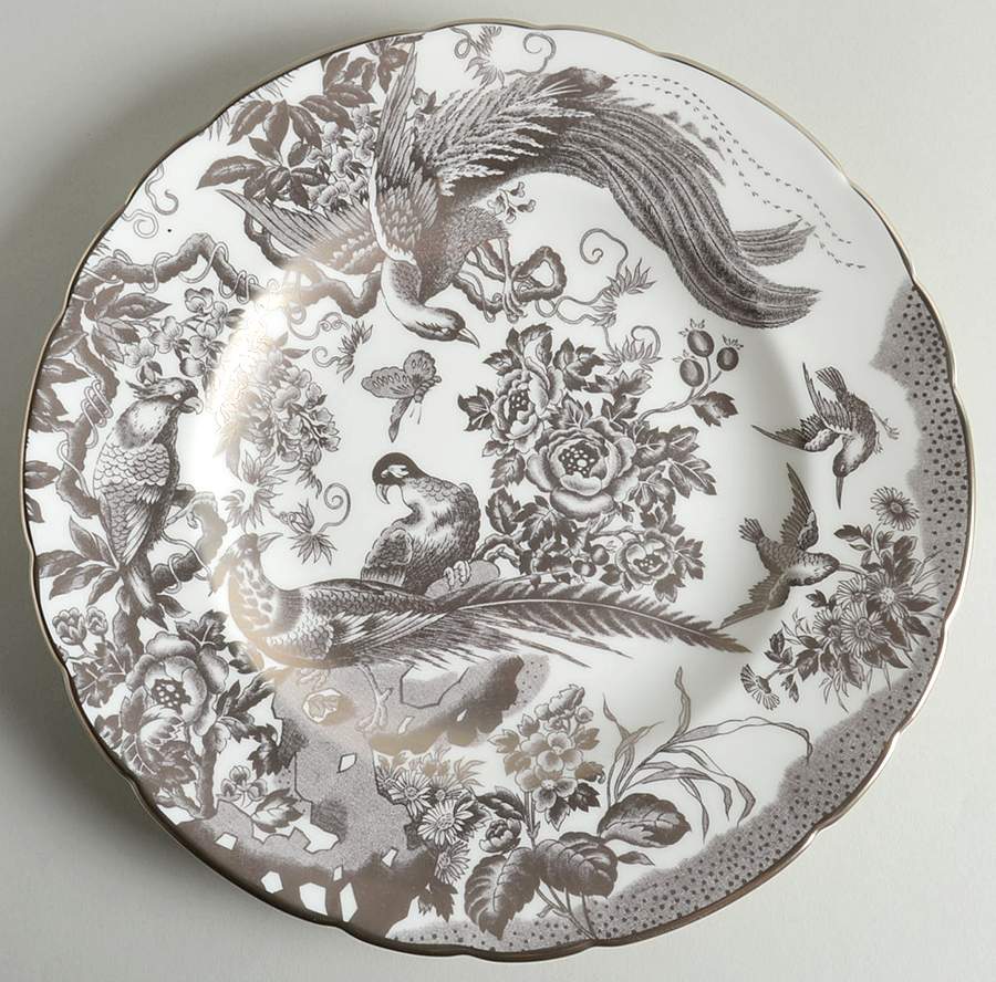 Platinum Aves Dinner Plate by Royal Crown Derby-1