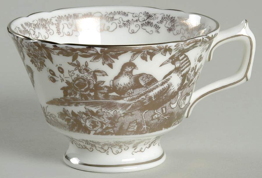 Platinum Aves Footed Cup by Royal Crown Derby-1