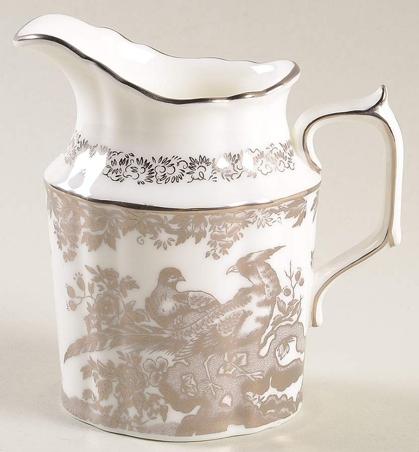 Platinum Aves Creamer by Royal Crown Derby-1