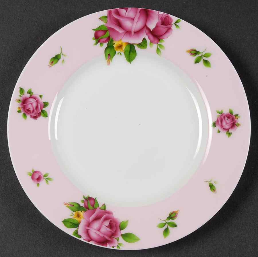 New Country Roses Pink Bread & Butter Plate by Royal Albert-1