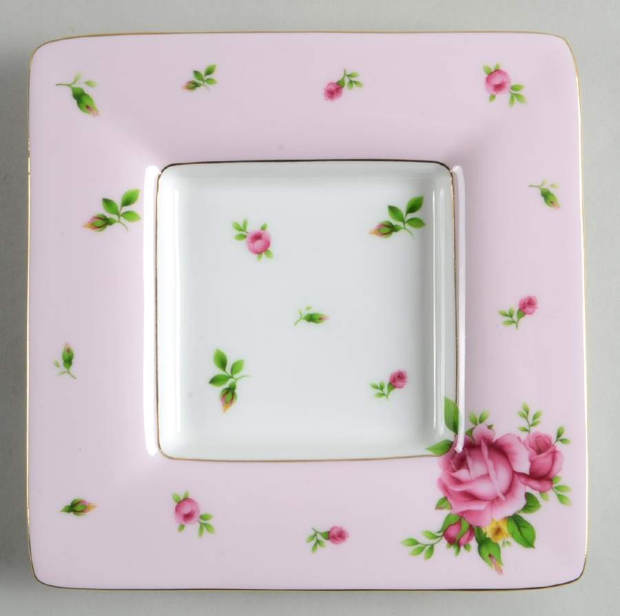 New Country Roses Pink 6" Trinket Tray by Royal Albert-1