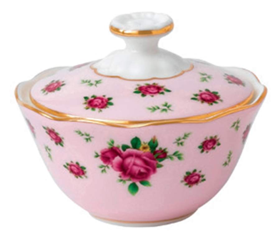New Country Roses Pink Mini Sugar Bowl & Lid by Royal Albert-1