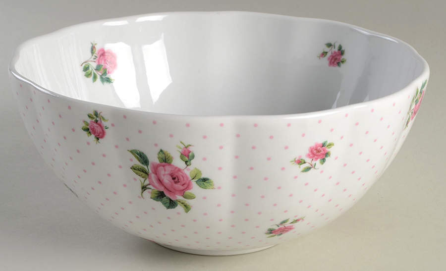 New Country Roses White 9" Mixing Bowl by Royal Albert-1