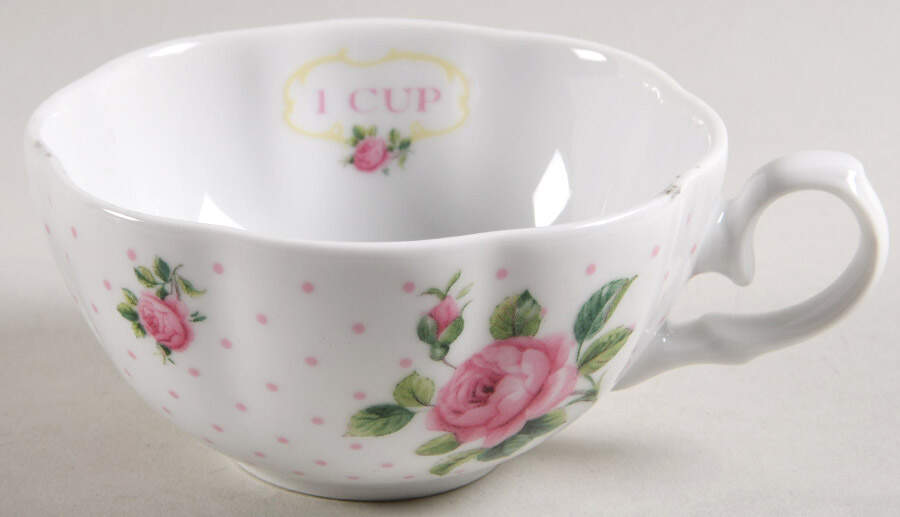 New Country Roses White 1 Cup Measuring Cup by Royal Albert-1