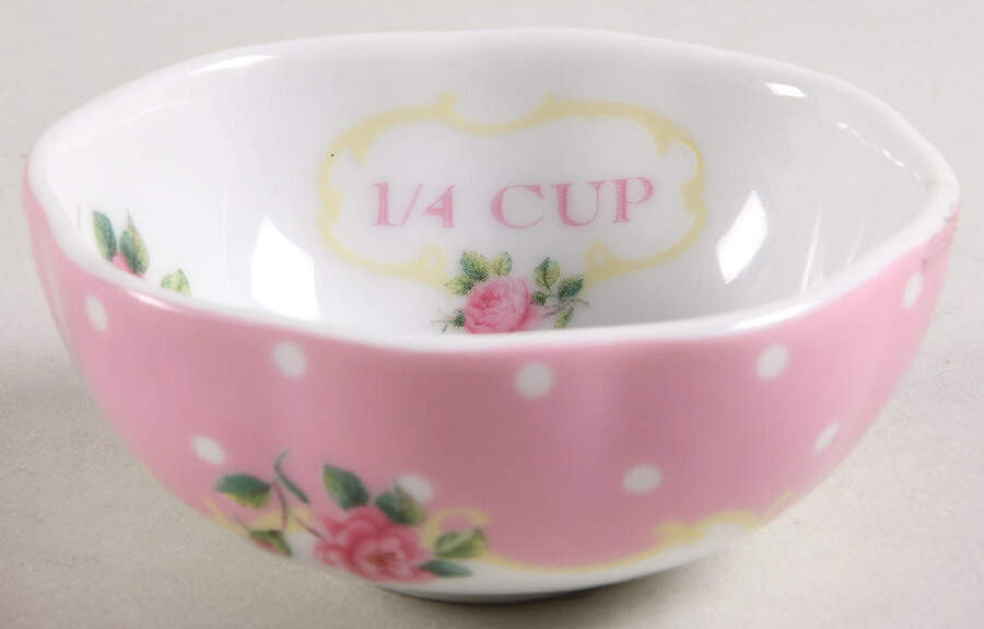 New Country Roses White 1/4 Cup Measuring Cup by Royal Albert-1