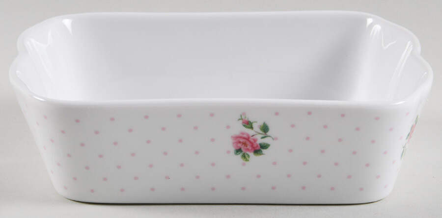 New Country Roses White 7" Rectangular Baker by Royal Albert-1
