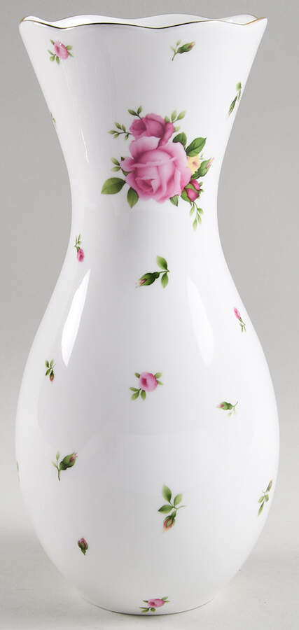 New Country Roses White Large Vase by Royal Albert-1