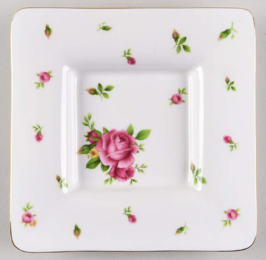 New Country Roses White 6" Trinket Tray by Royal Albert-1