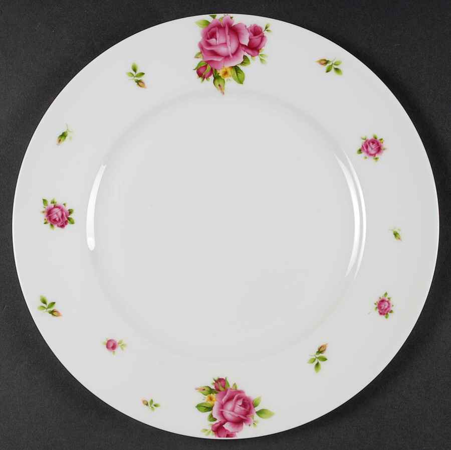 New Country Roses White Dinner Plate by Royal Albert-1