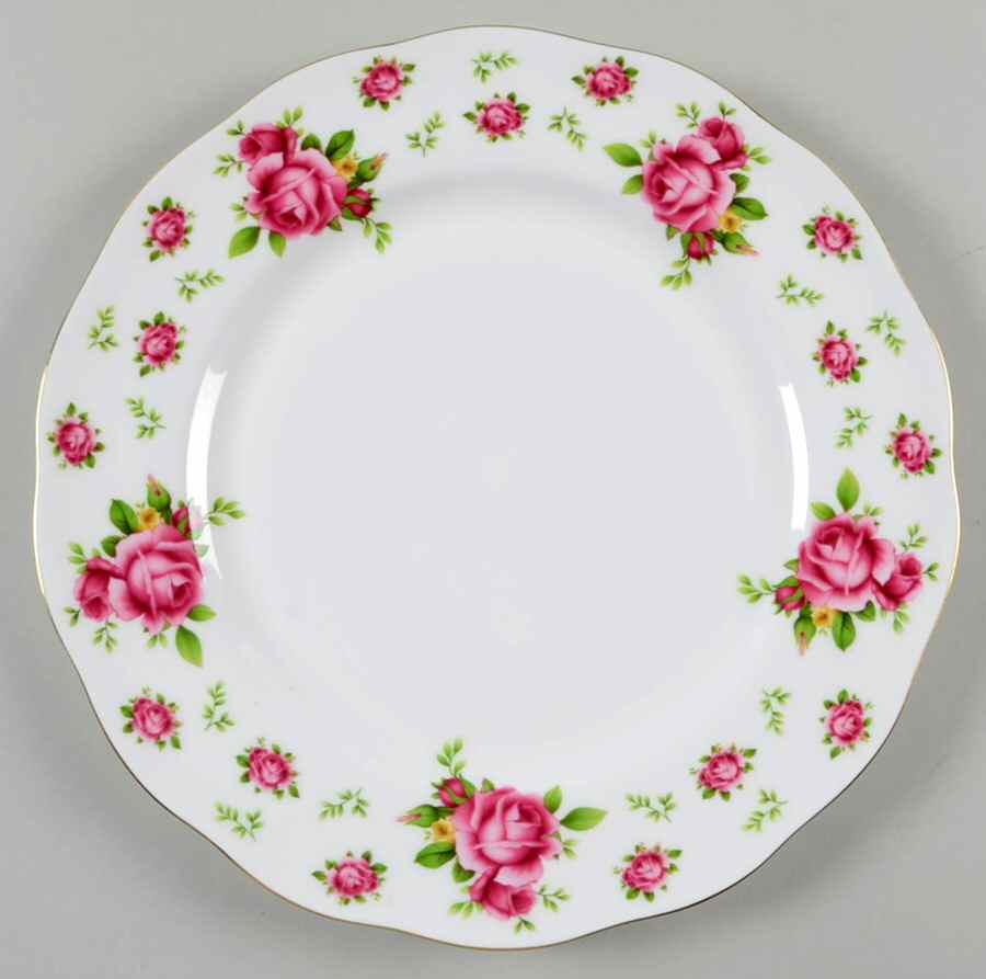New Country Roses White Dinner Plate by Royal Albert-1