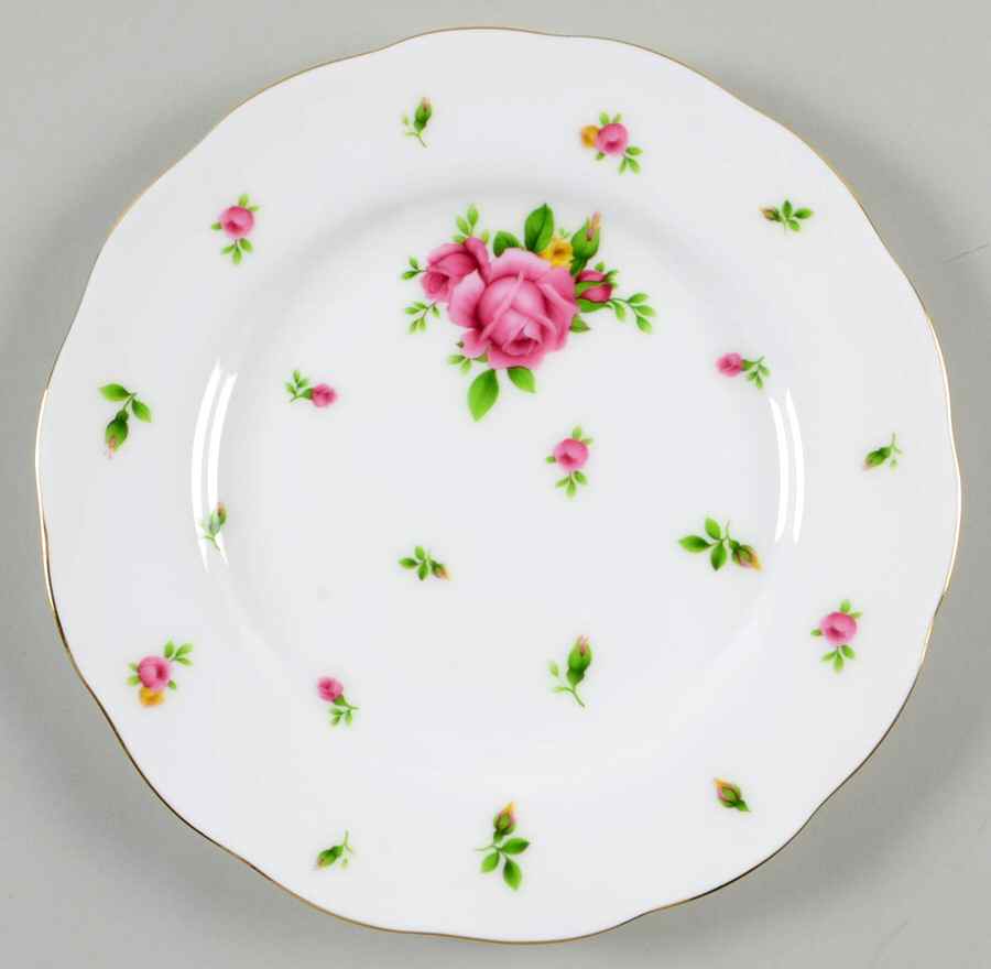 New Country Roses White Salad Plate by Royal Albert-1