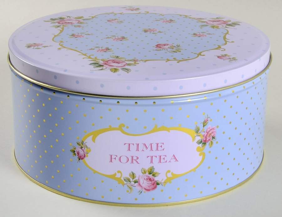 New Country Roses White Round Storage Tin with Lid Medium by Royal Albert-1