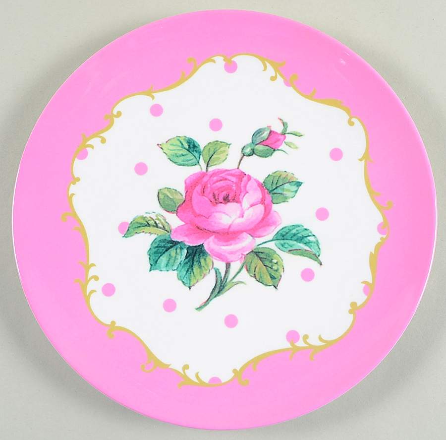 New Country Roses White Melamine Salad Plate by Royal Albert-1