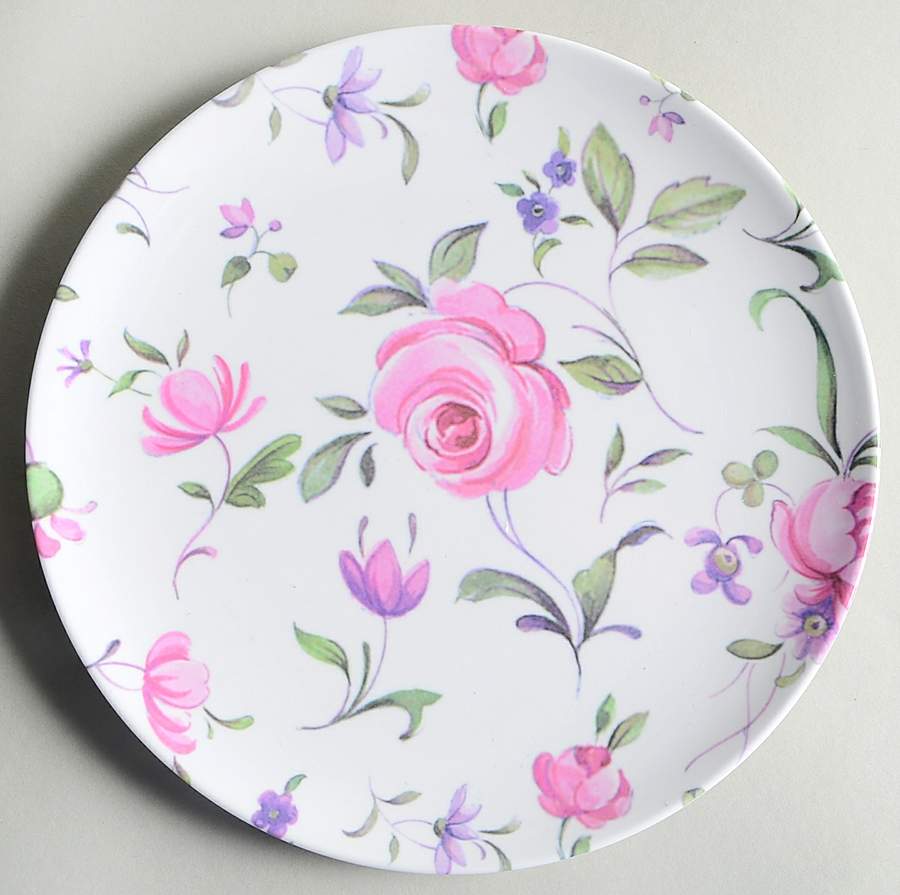 New Country Roses White Melamine Salad Plate by Royal Albert-1