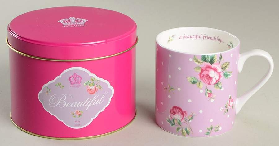 New Country Roses White Mug in a Tin Gift Box by Royal Albert-1