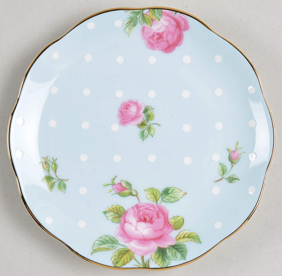 Polka Rose Tidbit Plate by Royal Albert-1