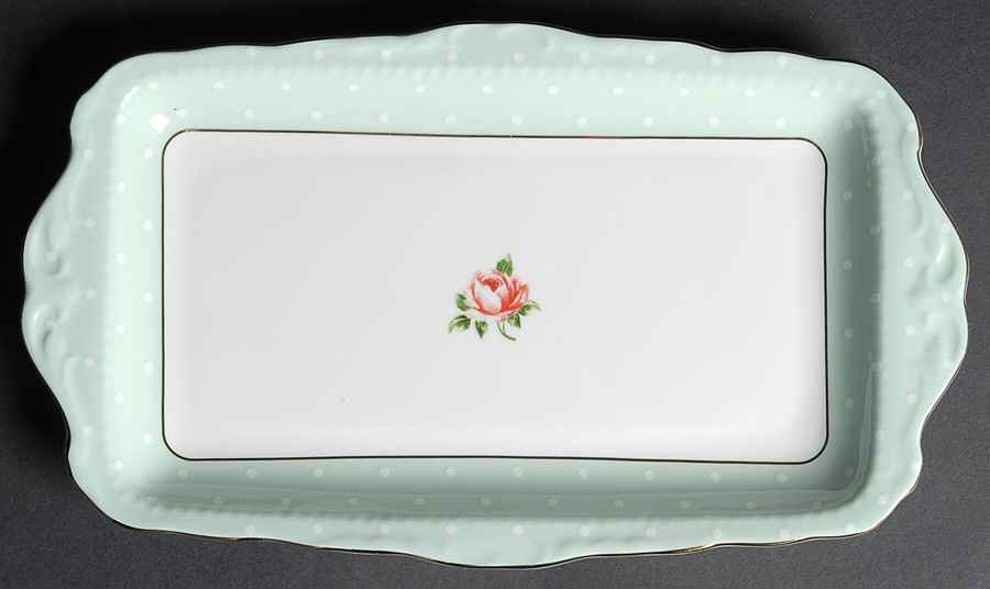 Polka Rose Large Sandwich Tray by Royal Albert-1
