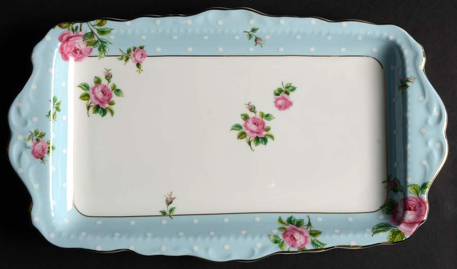 Polka Rose Large Sandwich Tray by Royal Albert-1