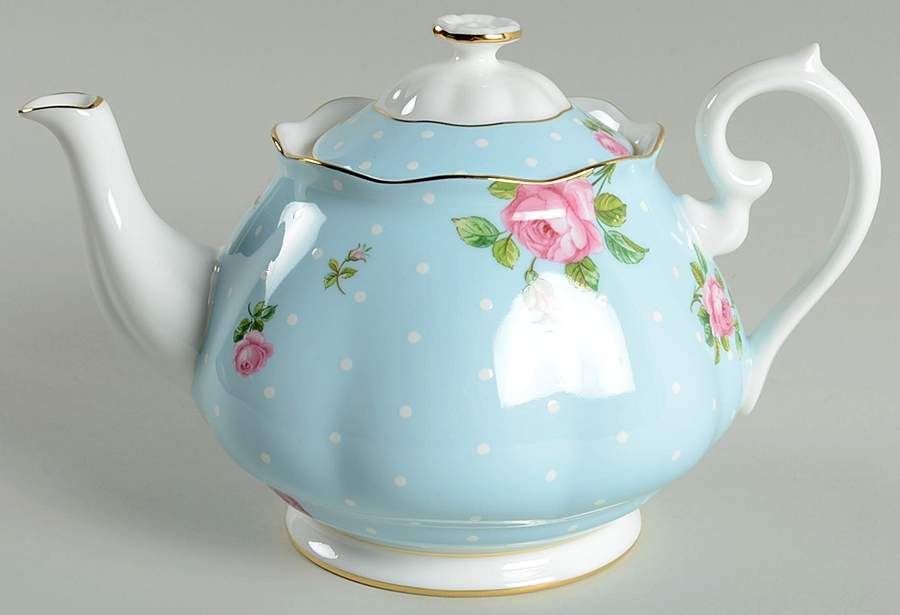 Polka Rose Teapot & Lid by Royal Albert-1
