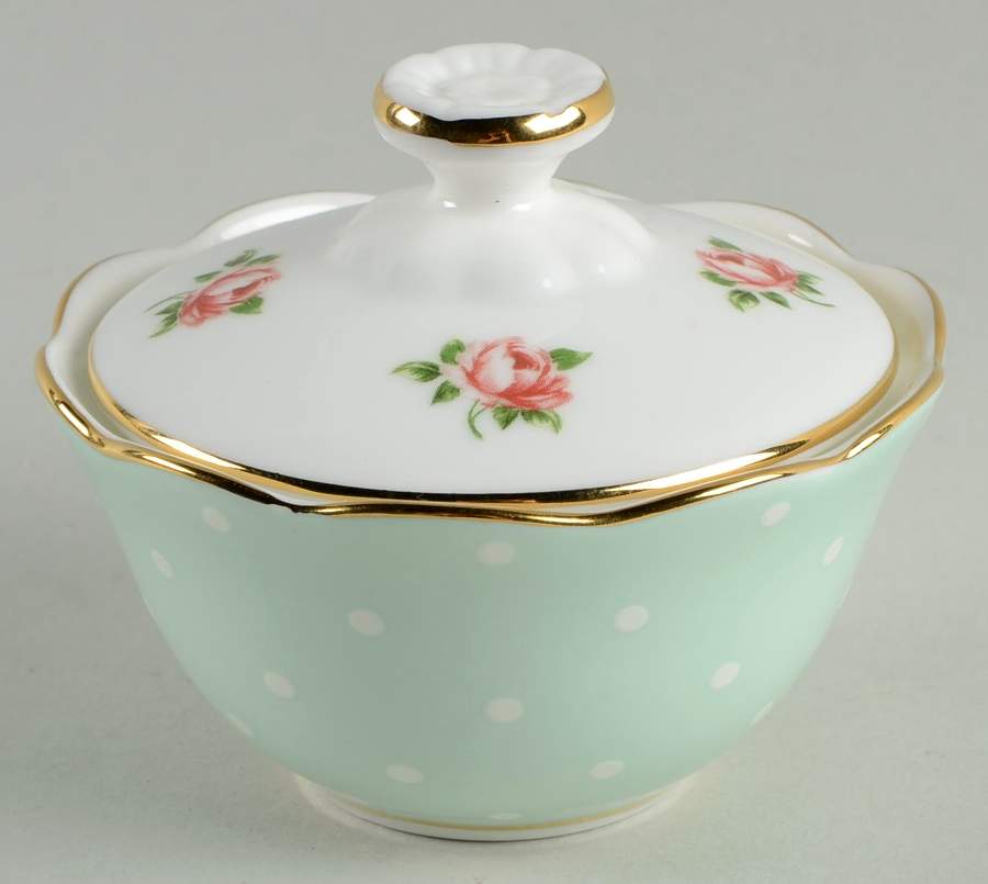 Polka Rose Condiment Jar & Lid by Royal Albert-1
