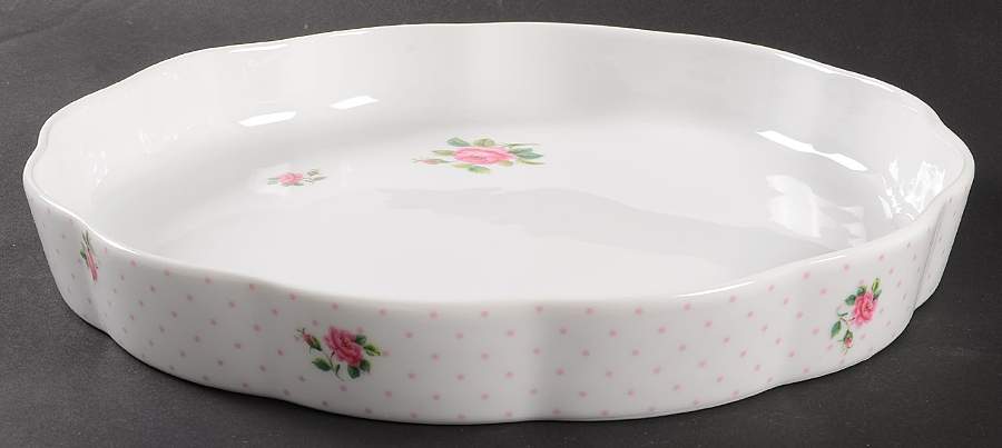 Polka Rose 11" Tart Baker by Royal Albert-1