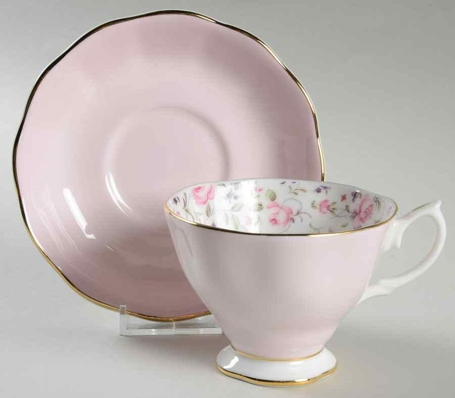 Rose Confetti Footed Cup & Saucer Set by Royal Albert-1