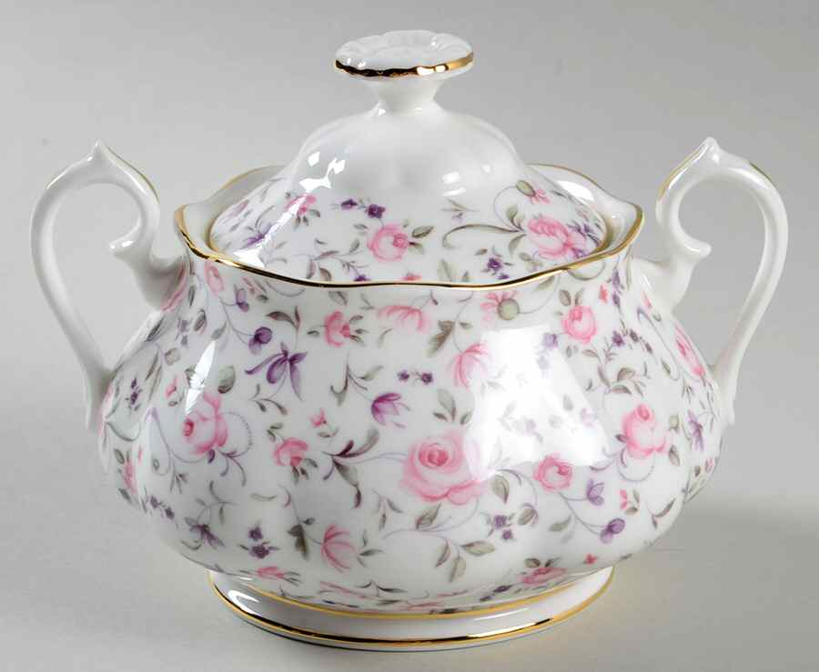 Rose Confetti Sugar Bowl & Lid by Royal Albert-1