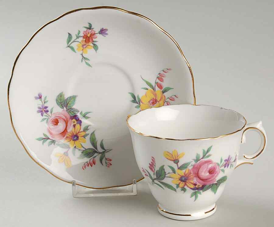 1853 Footed Cup & Saucer Set by Royal Vale-1