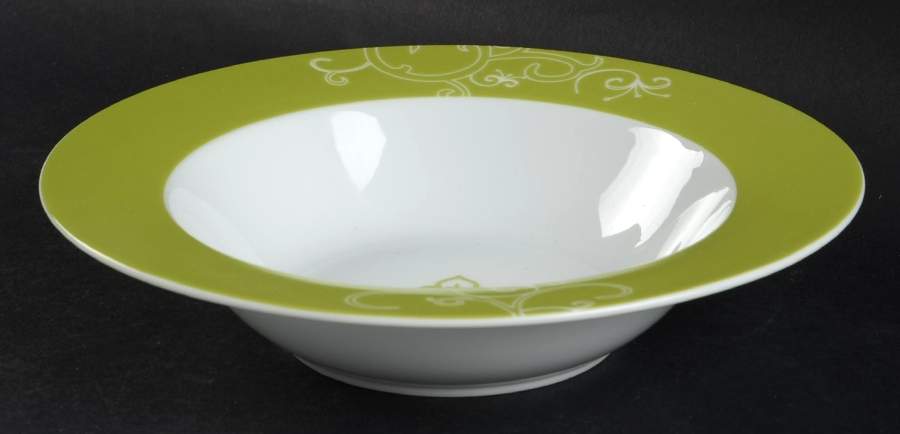 Curly Q Green 8" Soup/Pasta Bowl by Rachael Ray-1