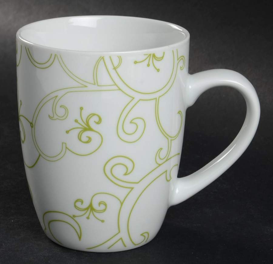Curly Q Green Mug by Rachael Ray-1