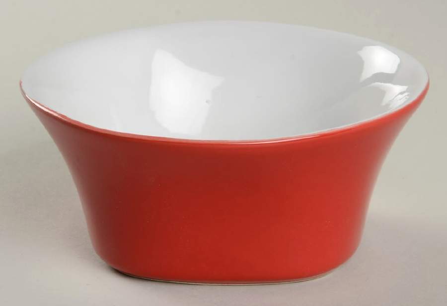 Round and Square Red Fruit/Dessert (Sauce) Bowl by Rachael Ray-1