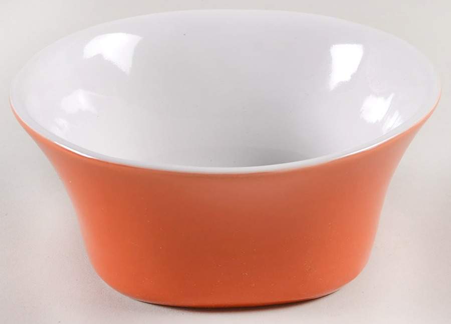 Round and Square Tangerine Fruit/Dessert (Sauce) Bowl by Rachael Ray-1